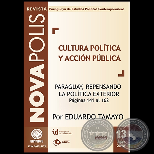 PARAGUAY, REPENSANDO LA POLTICA EXTERIOR - Pginas 141 al 162 - NOVAPOLIS N 13 - Ao 2018